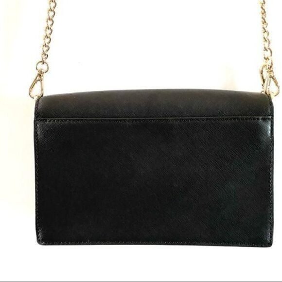 Kate Spade Black & Gold Cameron Convertible Crossbody Bag +upgraded Chain & tag - Picture 4 of 16